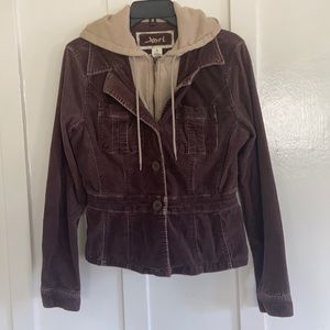 Shacket Type jacket zipper hoodie connected to jacket
